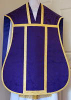 Purple High Mass Set of Roman Church Vestments